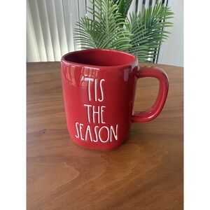 Rae Dunn Christmas Mug TIS THE SEASON  Red Artisan Collection Farmhouse Holiday